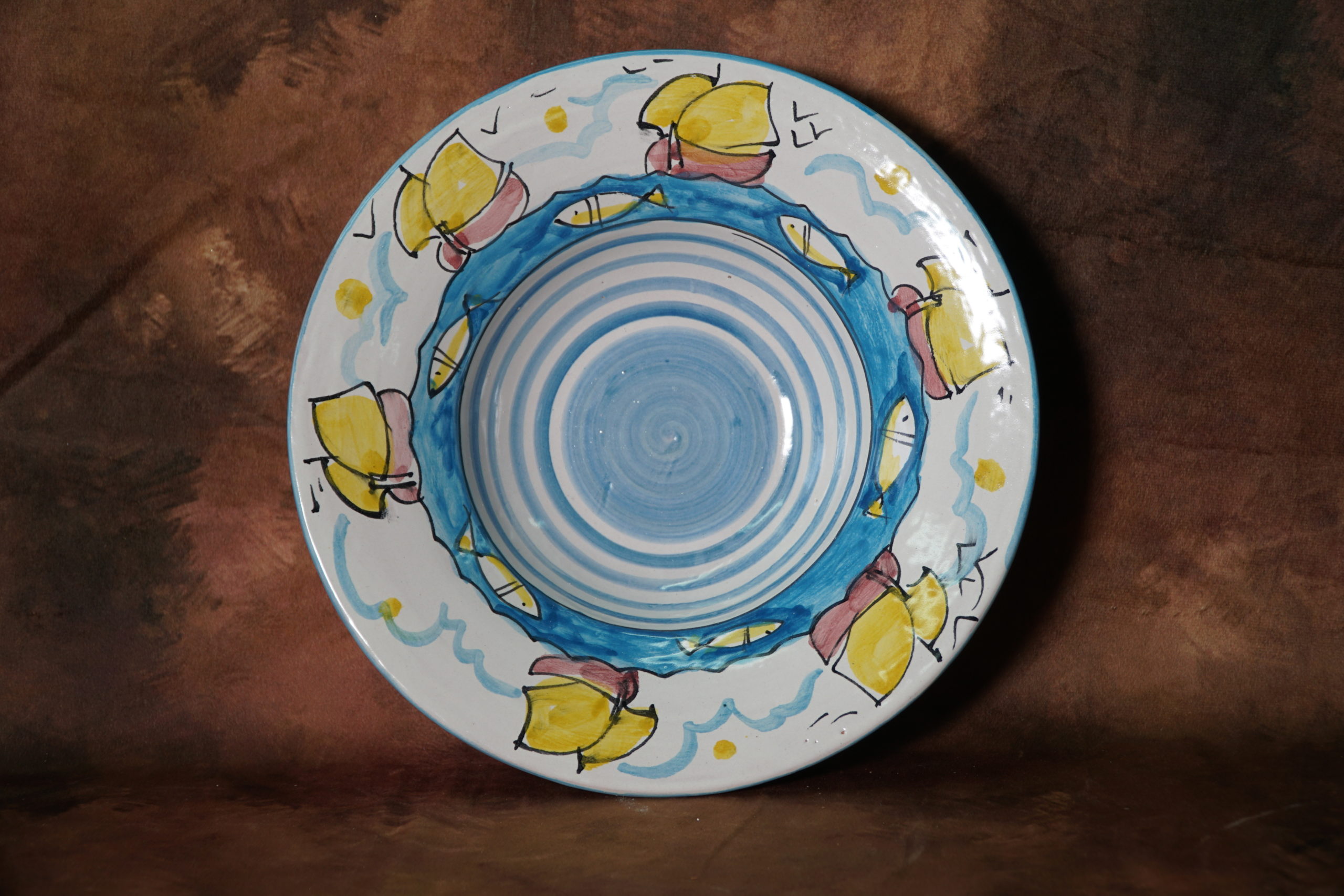 Piatto profondo decoro “barca”