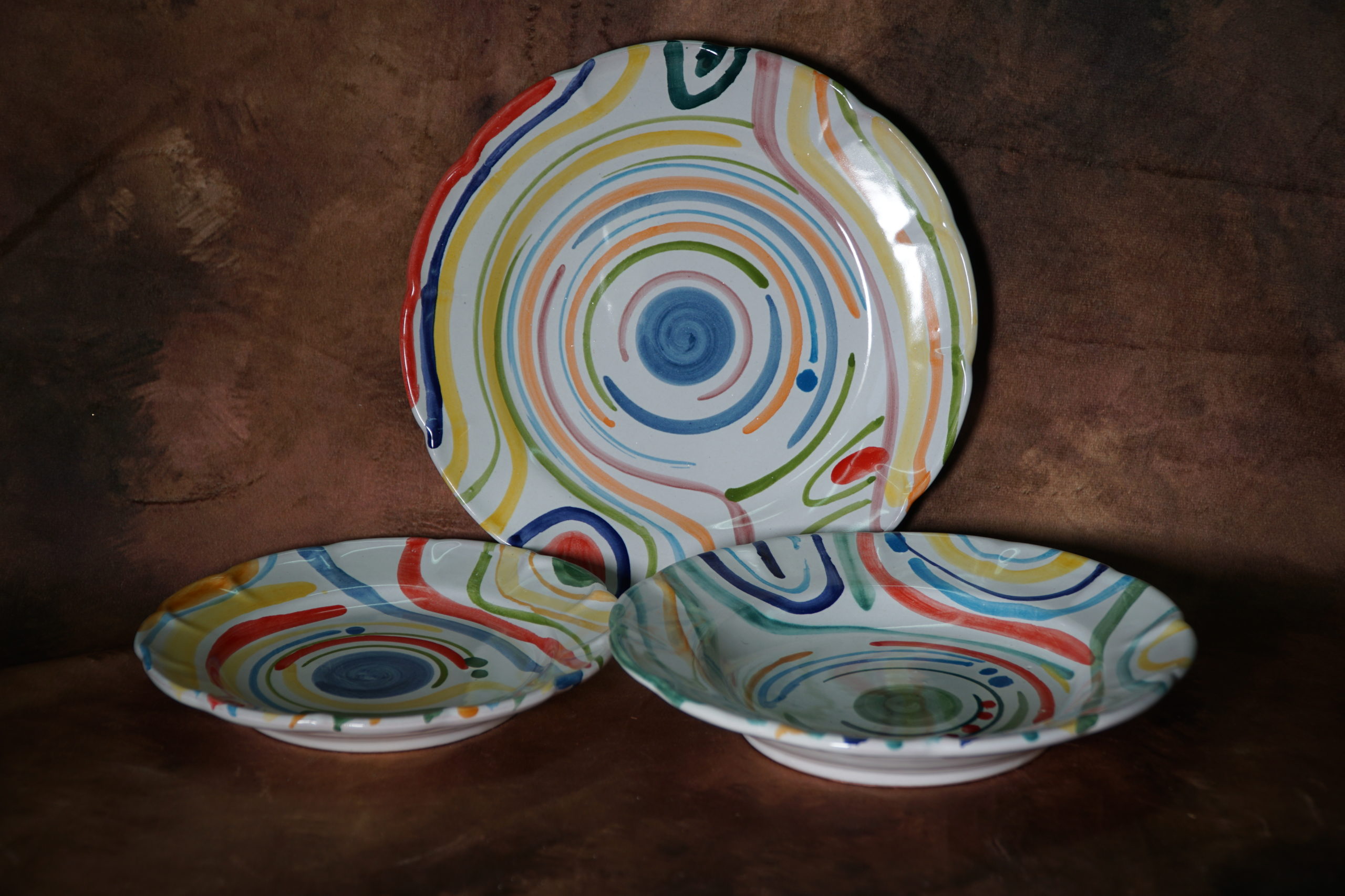 Set piatti decoro “astratto”