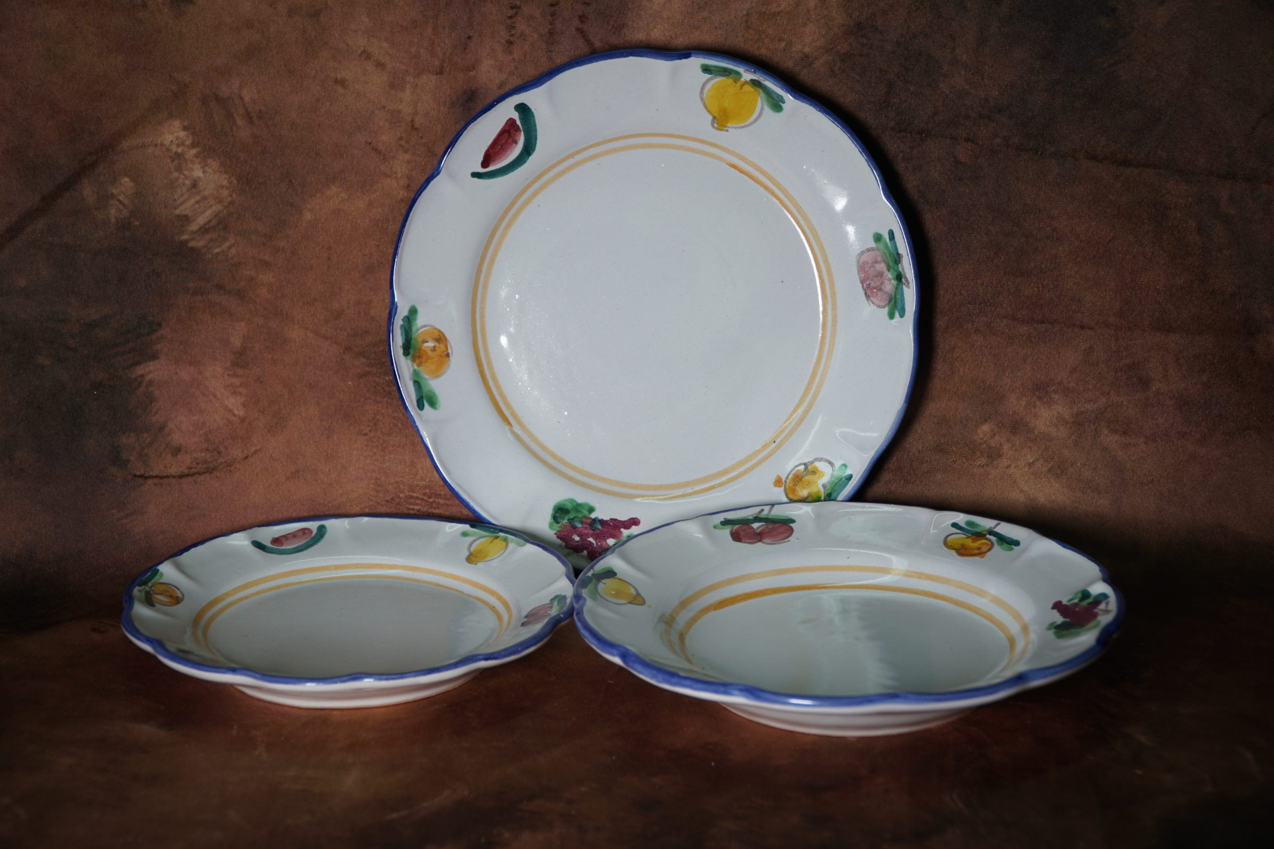 Set piatti decoro “frutti”