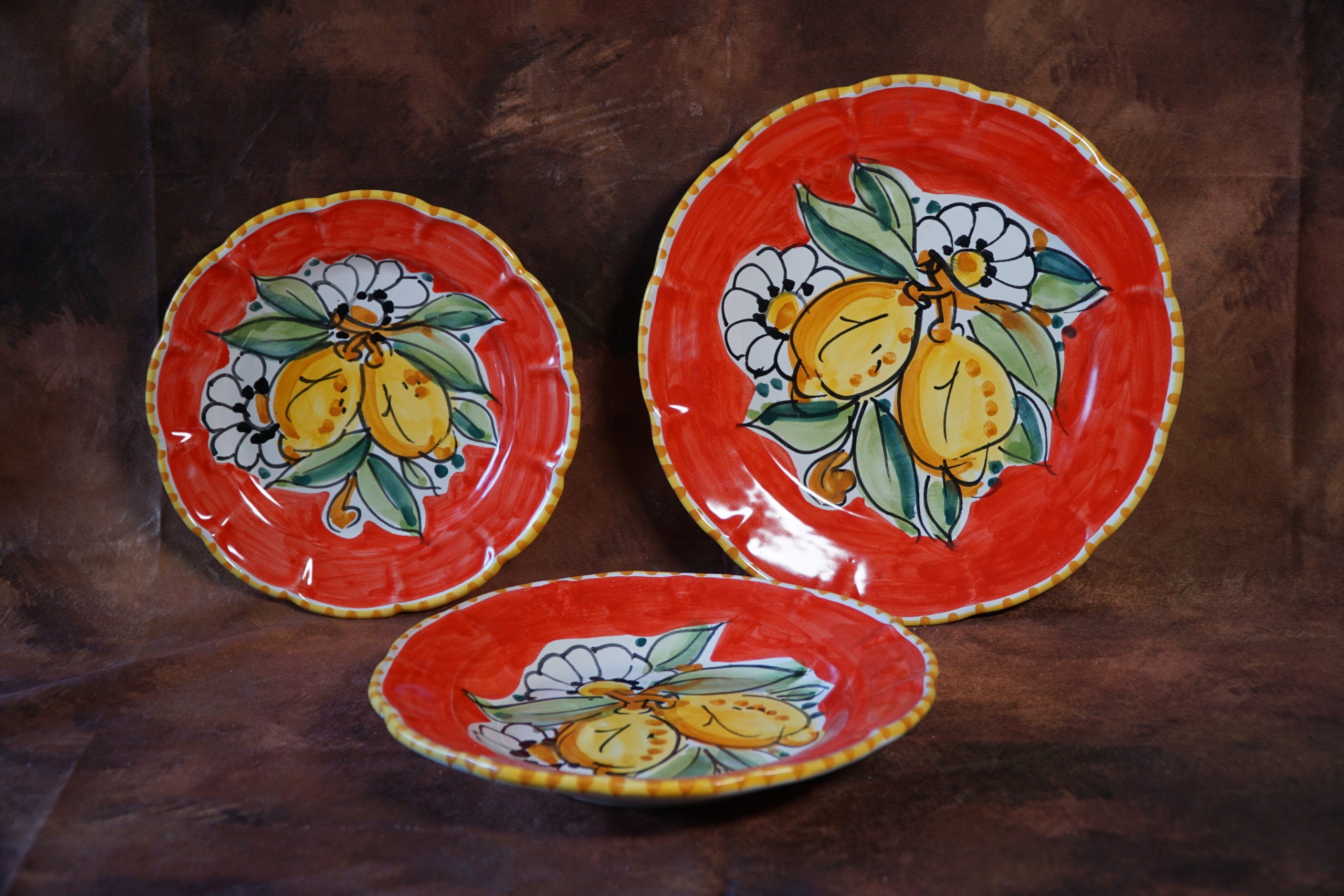 Set piatti decoro limoni - Ceramica Massimino