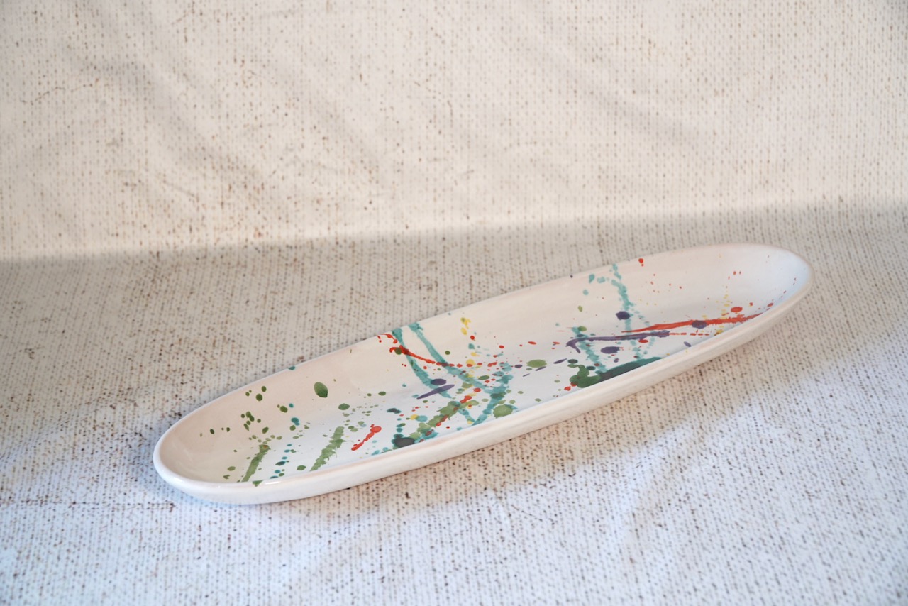 Piatto ovale decoro “pollock”