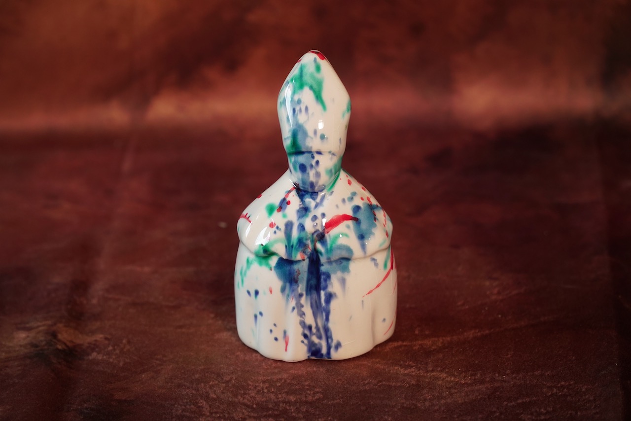 Statua San Gennaro decoro “pollock”