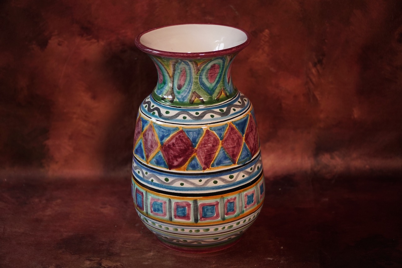 Vaso portafiori decoro “geometrico”