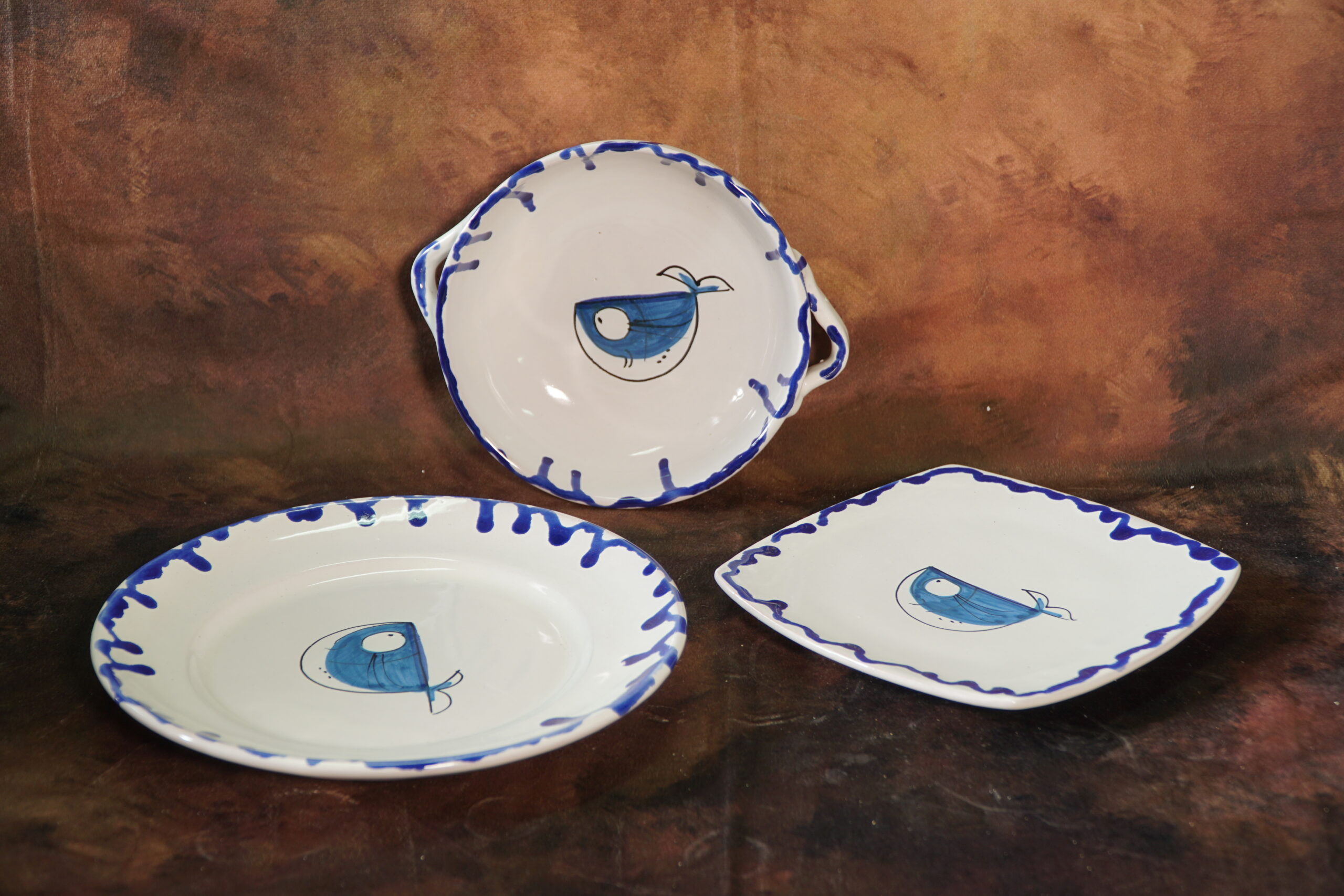 Set piatti decoro “alici”