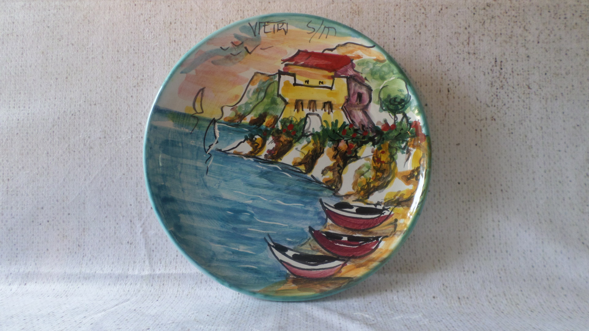 Piatto da parete “paesaggio vietrese”