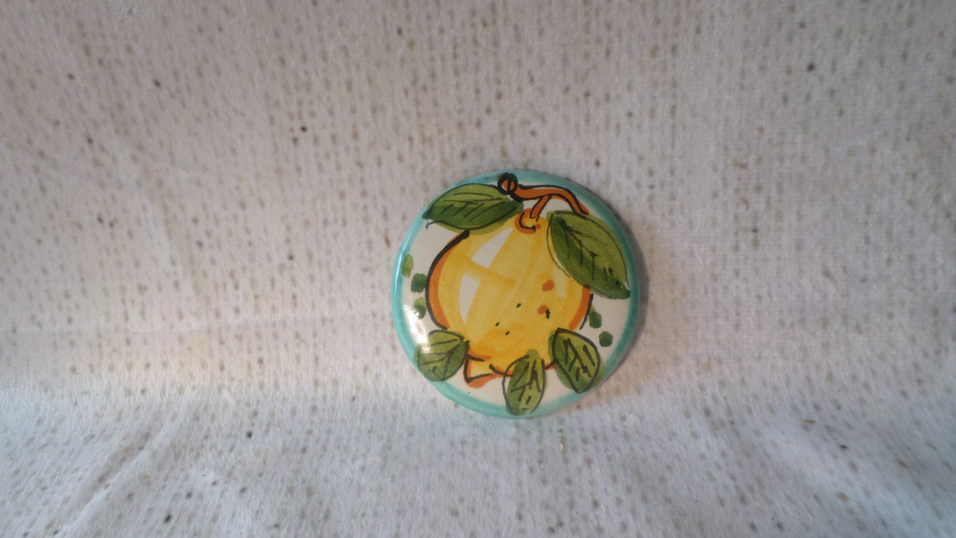 Magnete tondo decoro “limoni”