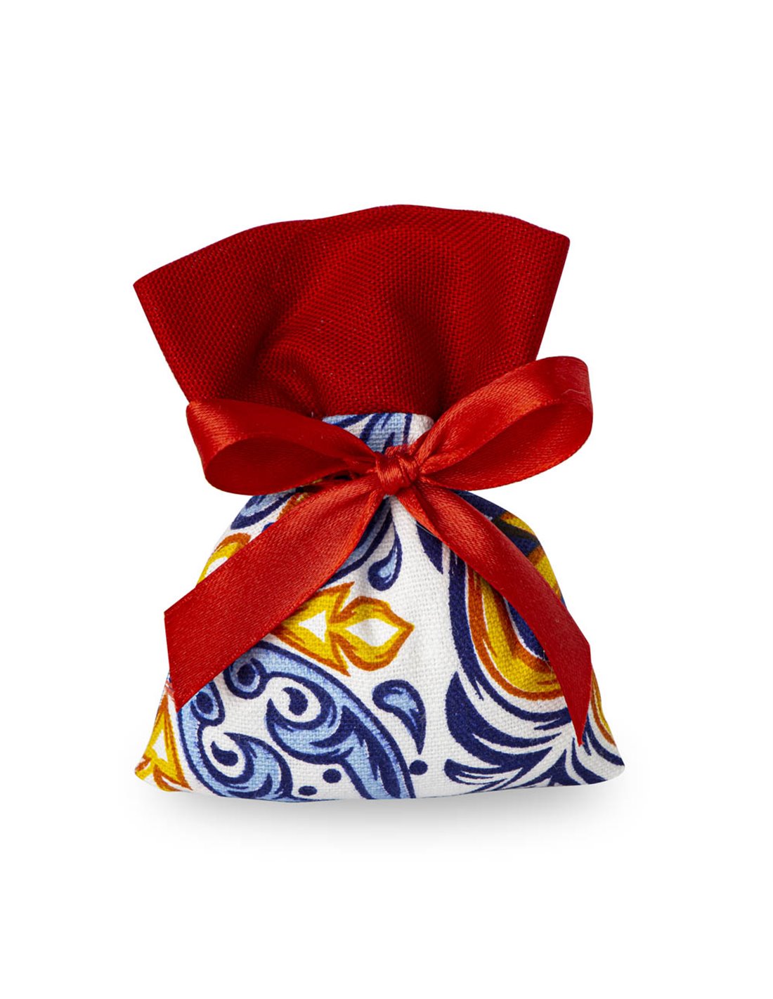 Sacchetto cotone linea “maiolica rosso”